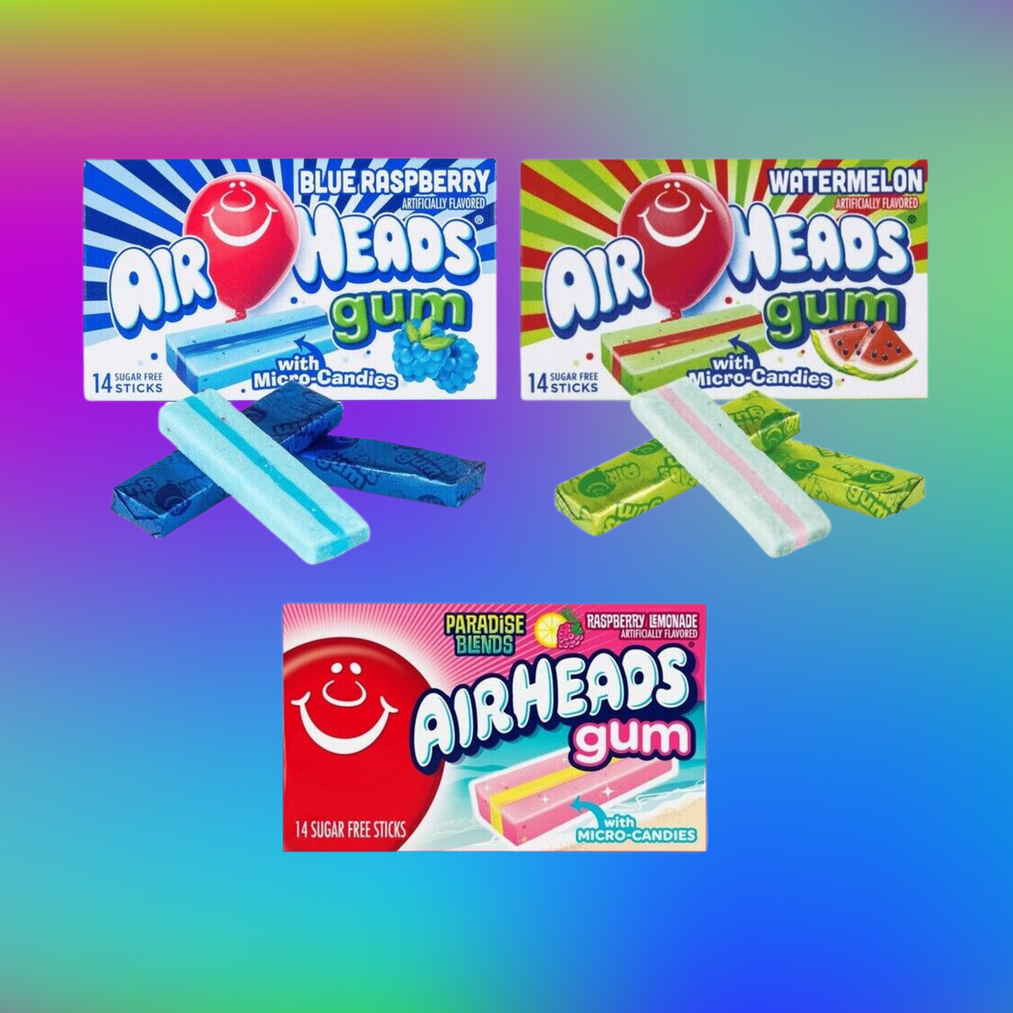Airheads Gum - Raspberry Lemonade